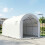 Outsunny Carpa para Garaje Blanco 592 x 300 x 276 cm 3