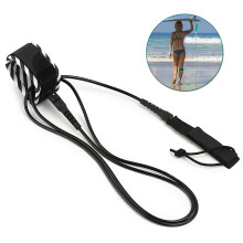 6–10 FT Surf-Leash mit Stahl-Drehverschluss | 6 mm TPU-Seil & Gepolsterte Fußmanschette