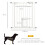 PawHut Barrera de Seguridad Blanco 80 x 4 x 76 cm 3