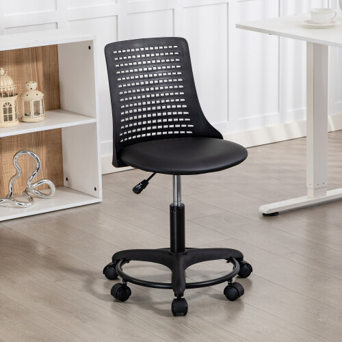 Homcom Silla de Escritorio Negro 43 x 42 x 86 cm 1