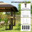 Outsunny Carpa Plegable Marrón 400 x 400 x 287 cm 6