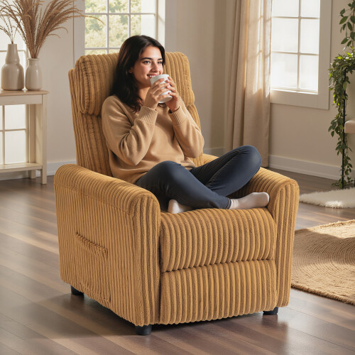 Homcom Sillón Relax Reclinable Marrón 73 x 86 x 100 cm 1