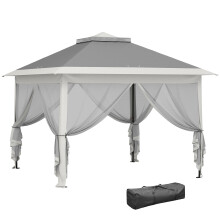 Carpa Plegable Gris 330 x 330 x 288 cm