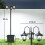 Outsunny Farola Solar Negro 52 x 52 x 185 cm 3