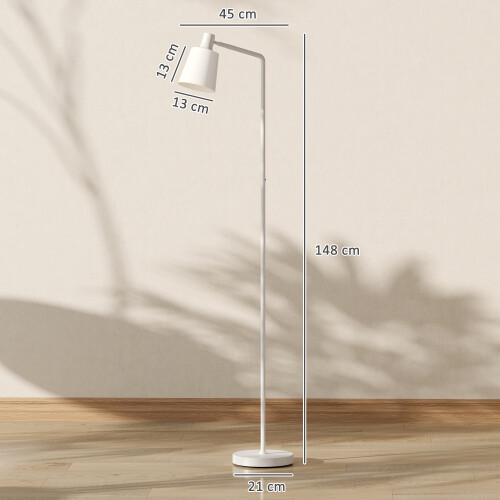 Homcom Lámpara de Pie Blanco 45 x 21 x 148 cm 2