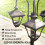 Outsunny Farola Solar Negro 52 x 52 x 185 cm 4