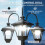 Outsunny Farola Solar Negro 52 x 52 x 185 cm 5