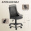 Homcom Silla de Escritorio Negro 43 x 42 x 86 cm 6