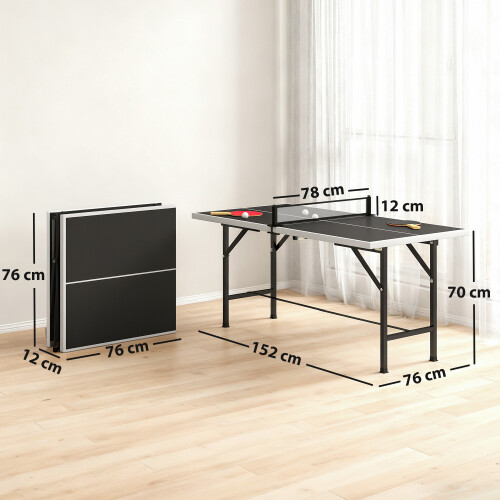 Mini Mesa Ping-Pong Negro 152 x 76 x 70 cm 2