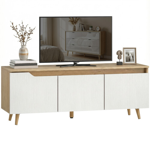 Homcom Mueble de TV Marrón 120 x 35 x 45.5 cm