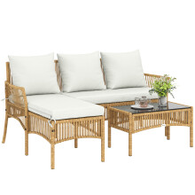 Muebles de Jardín Beige 166 x 115 x 79 cm