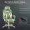 Homcom Silla Gaming Verde 63 x 63 x 123 cm 4