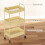 Homcom Carrito de Cocina Amarillo 45 x 30.6 x 79 cm 5
