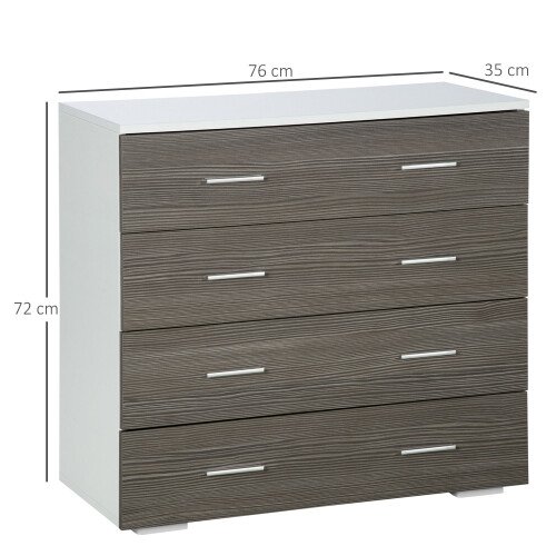Homcom Cómoda Gris 76 x 35 x 72 cm 2