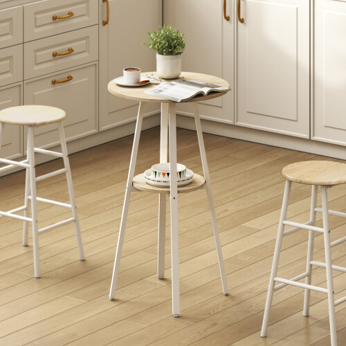 Homcom Mesa de Bar Marrón 55 x 55 x 95 cm 1