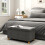 Homcom Banco de Almacenaje Gris 76 x 38 x 38 cm 2