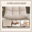 Homcom Butaca de Salón Beige 75 x 95 x 90 cm 5