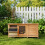 PawHut Conejera de Exterior Amarillo 112 x 50 x 54 cm 2