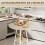 Homcom Mesa de Bar Marrón 55 x 55 x 95 cm 4