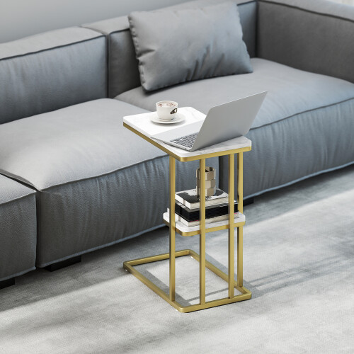 Homcom Mesa Auxiliar Blanco 50 x 30 x 57.5 cm 1
