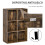 Homcom Librería Marrón 65.5 x 30 x 97.5 cm 4