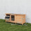 PawHut Conejera de Exterior Amarillo 112 x 50 x 54 cm 3