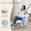 Homcom Silla Mecedora Azul 65 x 88 x 87 cm 5