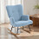 Homcom Silla Mecedora Azul 65 x 88 x 87 cm 6