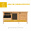 PawHut Conejera de Exterior Amarillo 112 x 50 x 54 cm 4