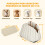 PawHut Asiento Coche Perro Beige 50 x 30 x 31 cm 3