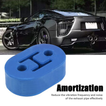 Gummidichtung für Autokolonnenrohr mit 2 Löchern, Blau, 7,4x4,8x2,5 cm