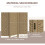 Homcom Biombo Separador Marrón 120 x 1.5 x 170 cm 3