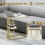Homcom Mesa Auxiliar Blanco 50 x 30 x 57.5 cm 5
