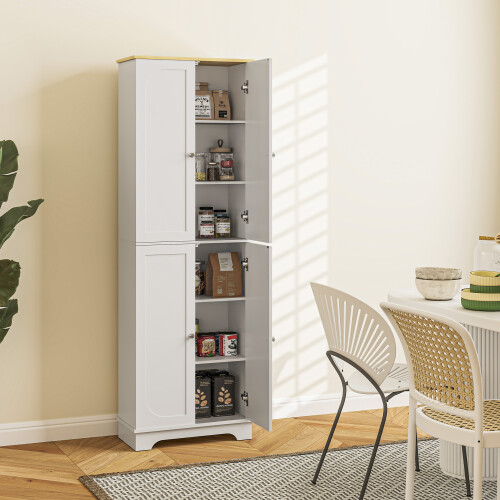 Homcom Alacena de Cocina Blanco 60 x 30 x 183 cm 1