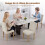Homcom Sillas de Comedor Beige 44 x 56 x 90 cm 4