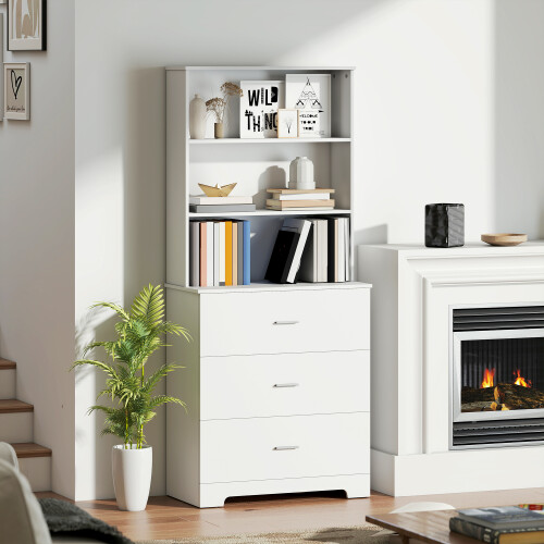 Homcom Estantería para Libro Blanco 79 x 39.5 x 182.2 cm 1