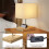 Homcom Lámpara de Mesa Blanco 25 x 20 x 40.5 cm 5
