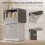 Homcom Mueble de Plancha Blanco 121 x 37 x 89.5 cm 6