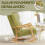 Homcom Silla Mecedora Verde 65 x 90 x 98 cm 4