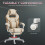 Homcom Silla Gaming Beige 63 x 63 x 123 cm 4