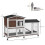 PawHut Conejera de Madera Marrón 157.4 x 53 x 99.5 cm 3