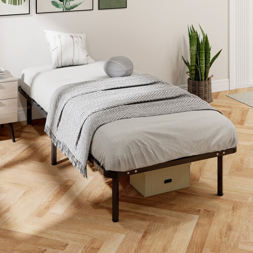 Homcom Estructura de Cama Negro 90 x 190 x 33 cm 1