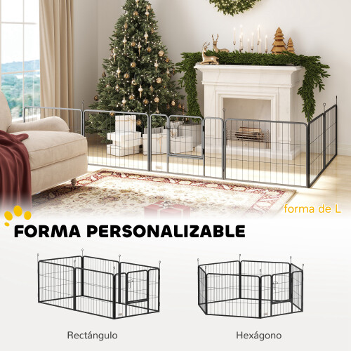PawHut Parque para Perro Negro 160 x 80 x 60 cm 1