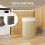 Homcom Cesto Ropa Sucia Beige 35 x 35 x 60 cm 5