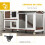PawHut Conejera de Madera Marrón 157.4 x 53 x 99.5 cm 5
