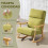 Homcom Silla Mecedora Verde 65 x 90 x 98 cm 6