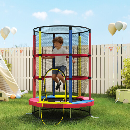 Homcom Cama Elástica Infantil Multicolor 160 x 160 x 190 cm 1