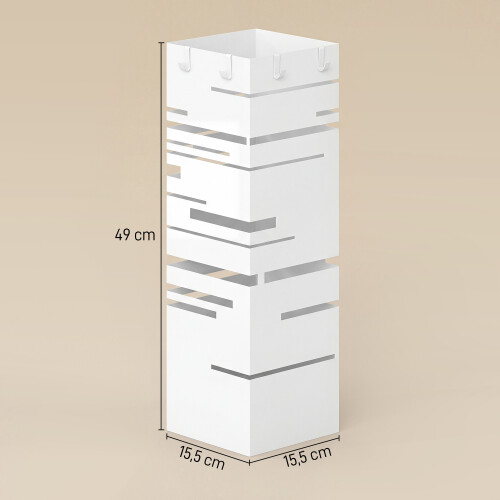Homcom Paragüero Blanco 15.5 x 15.5 x 49 cm 2