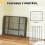 PawHut Parque para Perro Negro 160 x 80 x 60 cm 8
