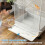 PawHut Jaula para Pájaro Blanco 79 x 65 x 155 cm 8